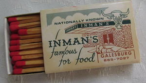 Inmans Restaurant - Matchbook
